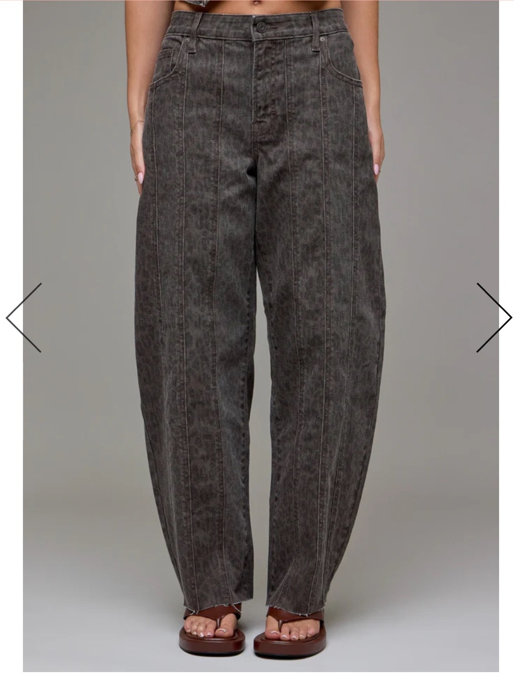 High-Rise Brown Leopard-Print Women’s Jeans